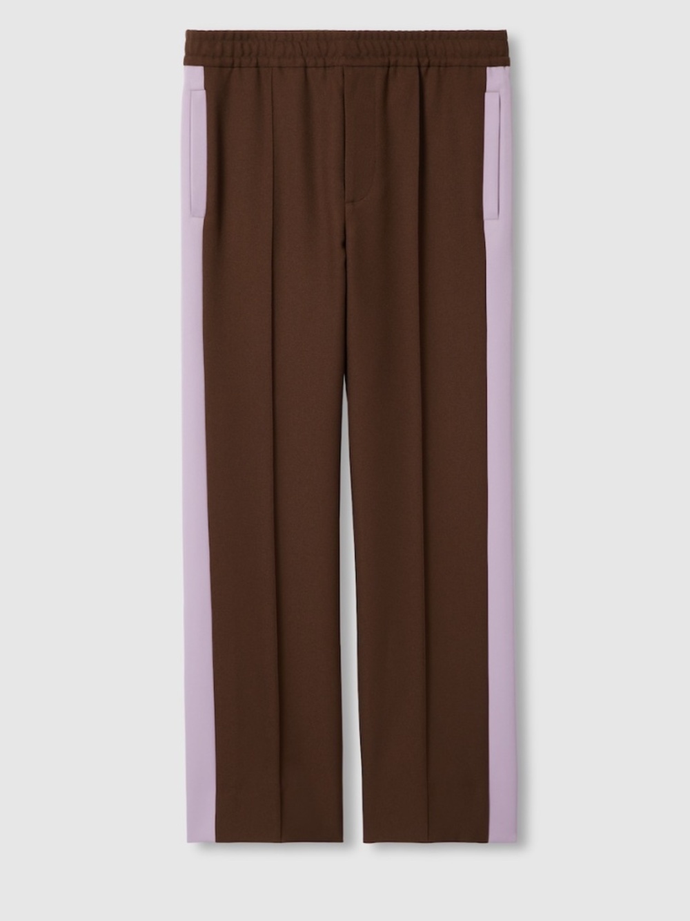 size 52 XL Gucci Fluid Drill Pants Vanessa Brown Pale Pink